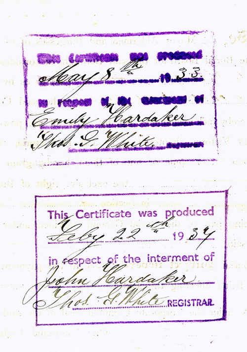 Rear of Certificate 2518
